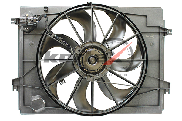Вентилятор радиатора HYUNDAI TUCSON/KIA SPORTAGE 04- тип Dowoon (с кожухом)