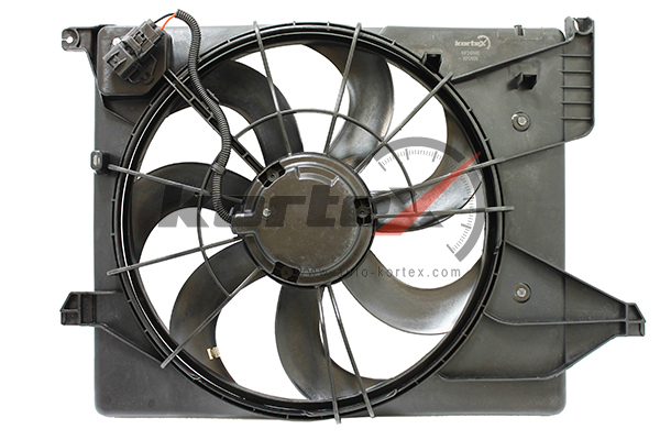 Вентилятор радиатора KIA SORENTO 09- 2.4i (с кожухом)